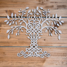 Load image into Gallery viewer, Rustic Wood & 3D Printed Tree of Life Wall Hanging – Celtic Inspired Layered Wall Art