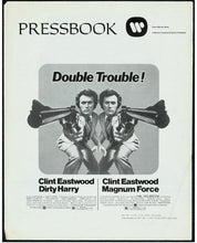 Load image into Gallery viewer, Dirty Harry / Magnum Force SET, Folded Movie Poster R-1975 and Uncut Pressbook
