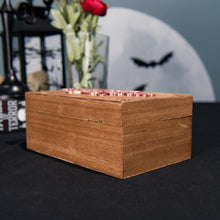 Load image into Gallery viewer, Wooden Trinket Box with 3D Printed Organizer Insert | Celtic-Inspired Keepsake Box