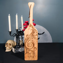 Load image into Gallery viewer, Laser Engraved Charcuterie Board | Elegant Scrollwork Wooden Serving Board | Decorative Cheese Board | 24" x 5.75"