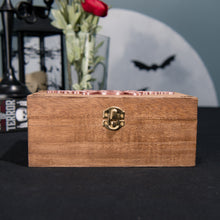 Load image into Gallery viewer, Wooden Trinket Box with 3D Printed Organizer Insert | Celtic-Inspired Keepsake Box