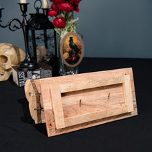 Load image into Gallery viewer, Rustic Wooden Trinket Box with Metal Accents | Laser Engraved Keepsake Chest | 11.5 x 6 x 4