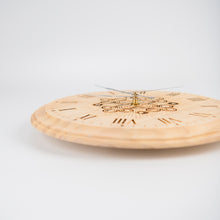 Load image into Gallery viewer, Handcrafted Wooden Laser Engraved Wall Clock – Rustic Decorative Timepiece