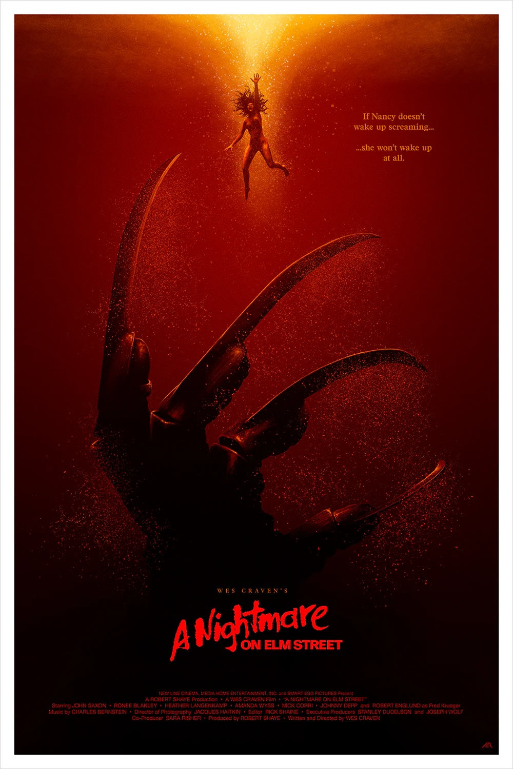 A Nightmare on Elm Street (Red Variant) Adam Rabalais 78/125 18x24 Movie Poster