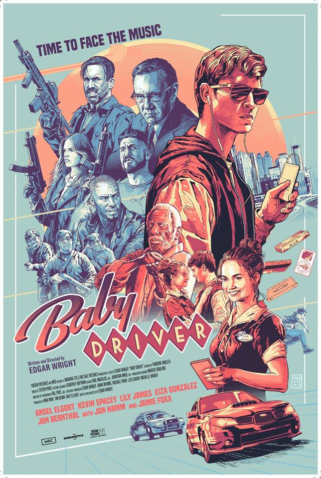 Baby Driver by Aurelio Lorenzo x/100 Screen Print Movie Art Poster