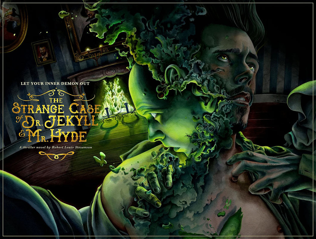 The Strange Case of Dr. Jekyll & Mr. Hyde by Jeremy Pailler Screen Print Movie Art Poster