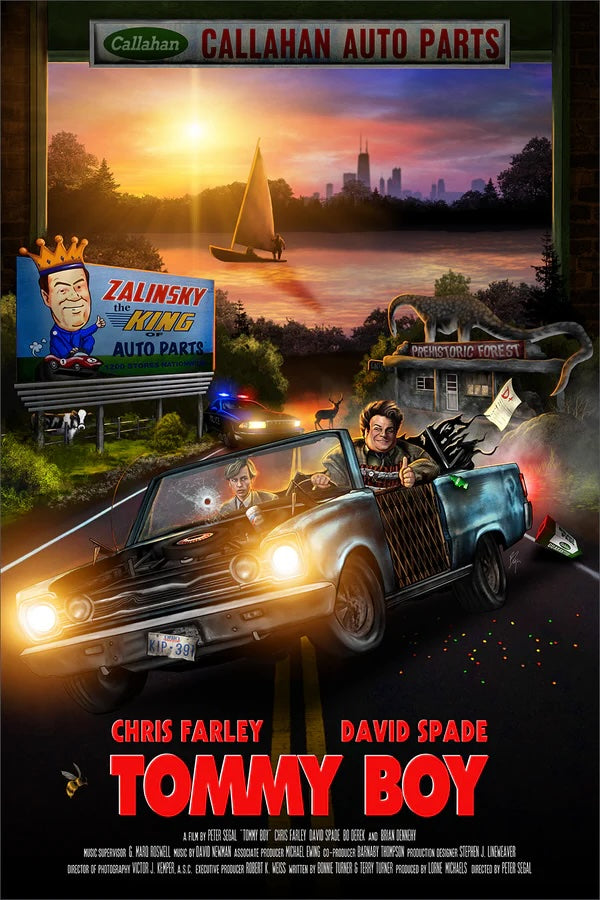 Tommy Boy by Bryan Johnson 17/135 24” x 36” Screen Print Movie Art Poster