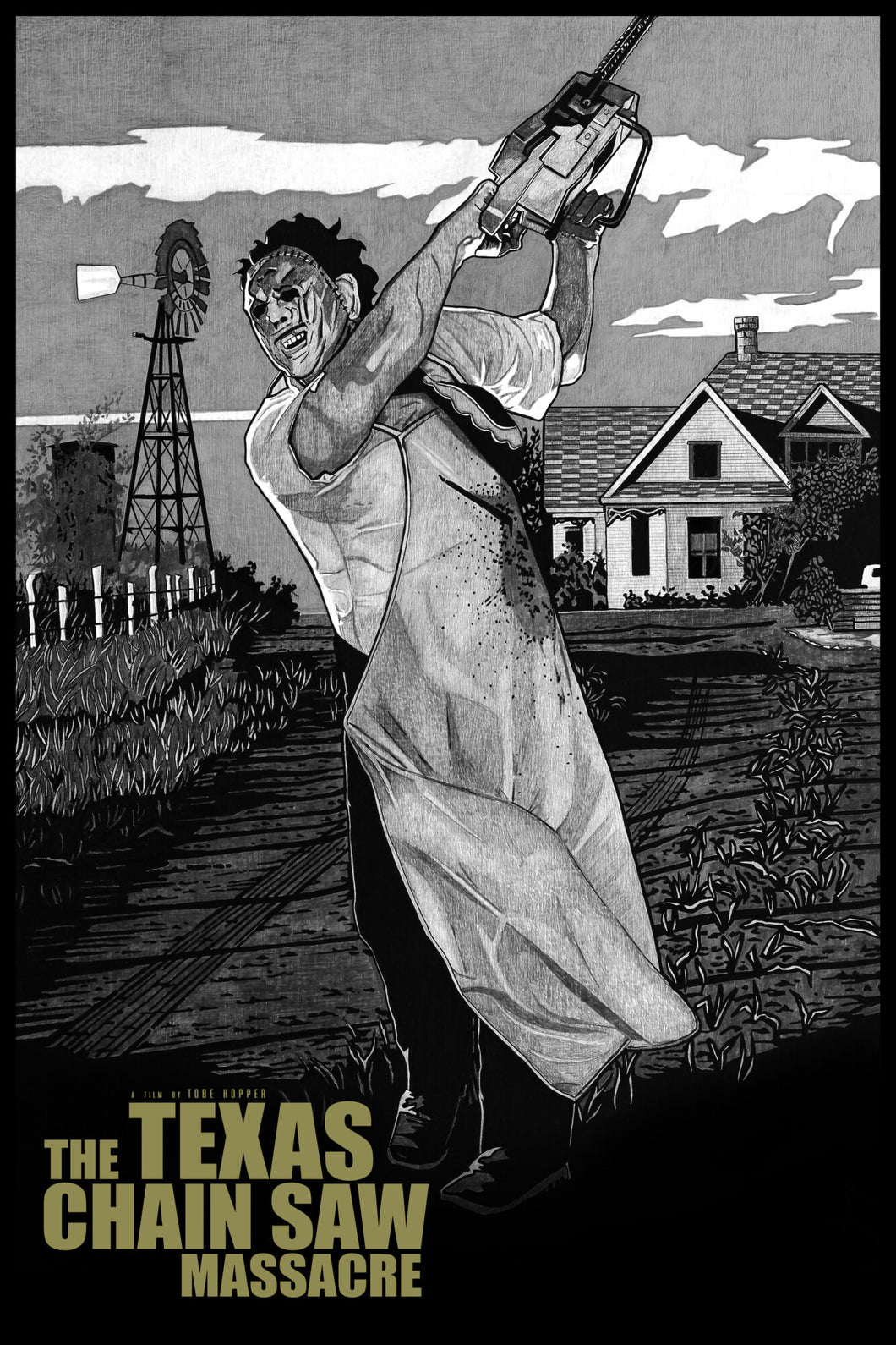 The Texas Chainsaw Massacre by Carles Ganya 2/50 24x36 Screen Print Movie Poster
