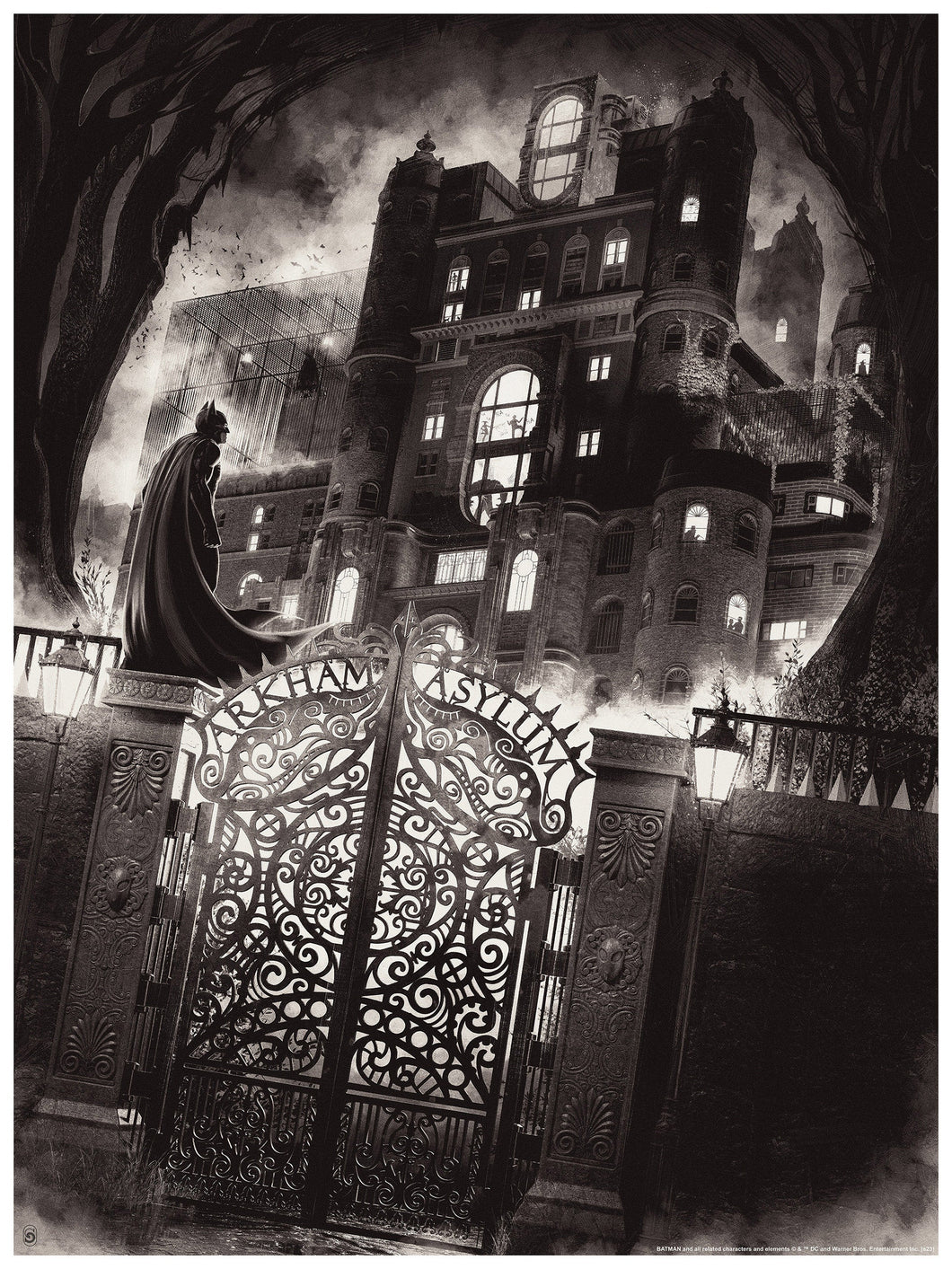 Arkham Asylum (B&W Variant) by Chris Skinner