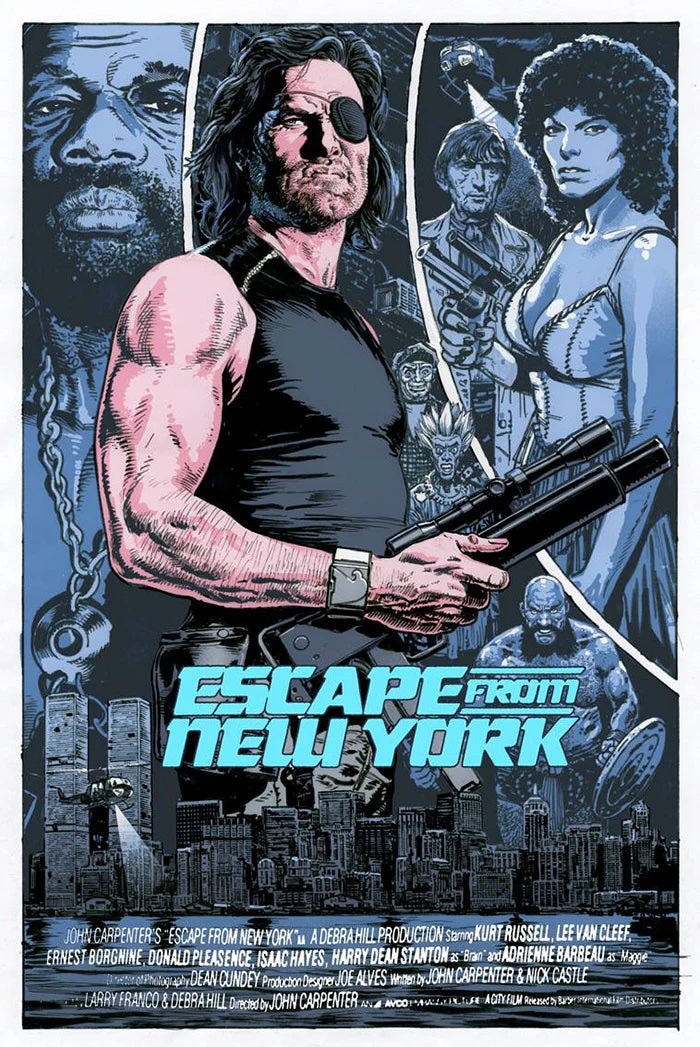 Escape from New York by Chris Weston 4/120 Screen Print Movie Art Poster NY