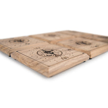 Load image into Gallery viewer, Mystic Tarot Laser Engraved Wooden Coaster Set – Handcrafted Recycled Pallet Wood (Set of 6)
