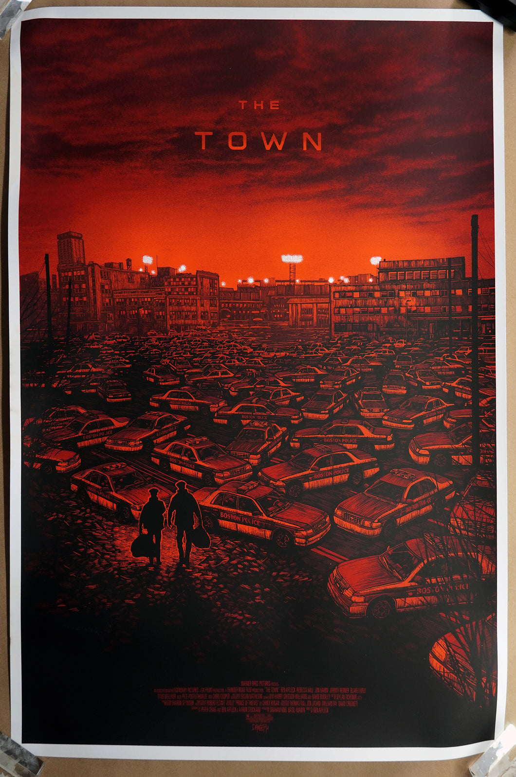 The Town by Daniel Danger x/390 Screen Print Movie Art Poster Mondo