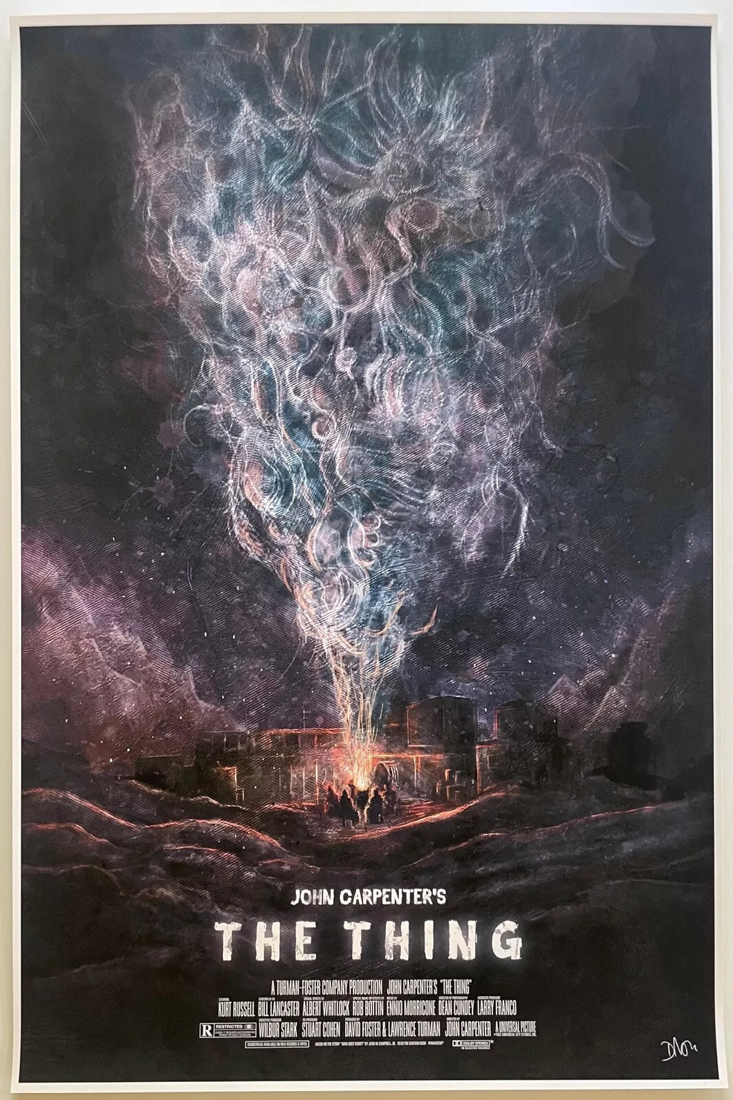 John Carpenter's The Thing by Daniel Nash Screen Print Movie Art Poster 15.5