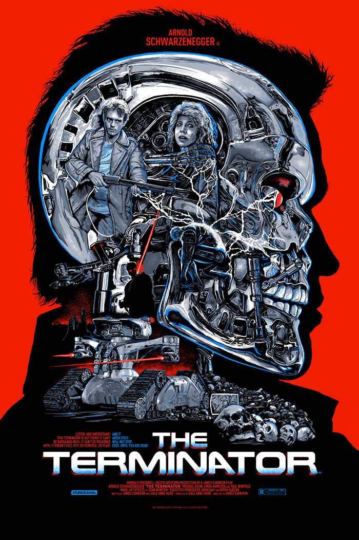 The Terminator by Christopher Cox xx/125 Screen Print Movie Art Poster 24