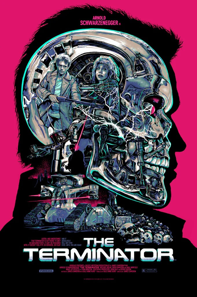 The Terminator (Variant) by Christopher Cox x/75 Screen Print Movie Art Poster