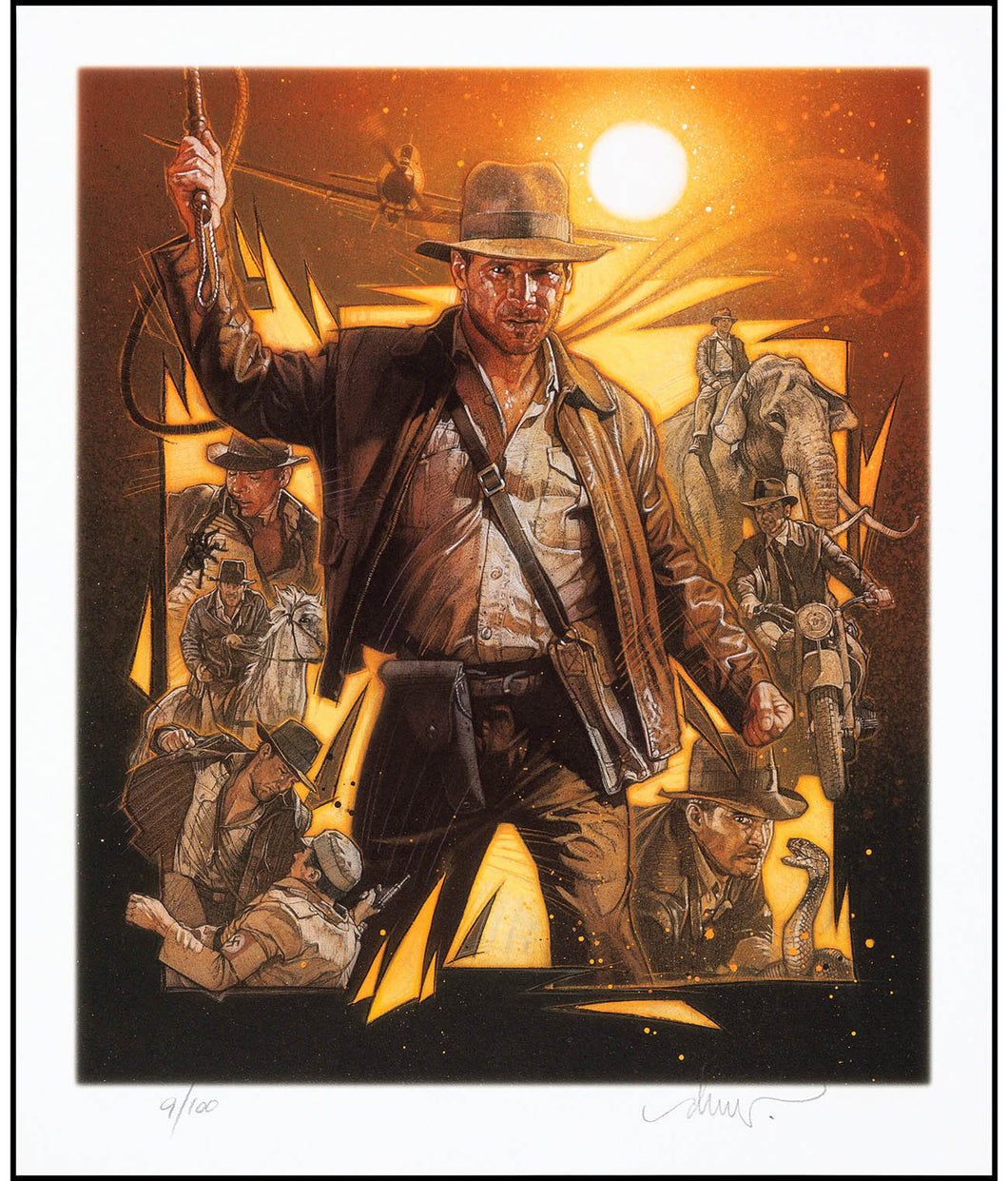 Indiana Jones by Drew Struzan 9/100 Screen Print Movie Art Poster