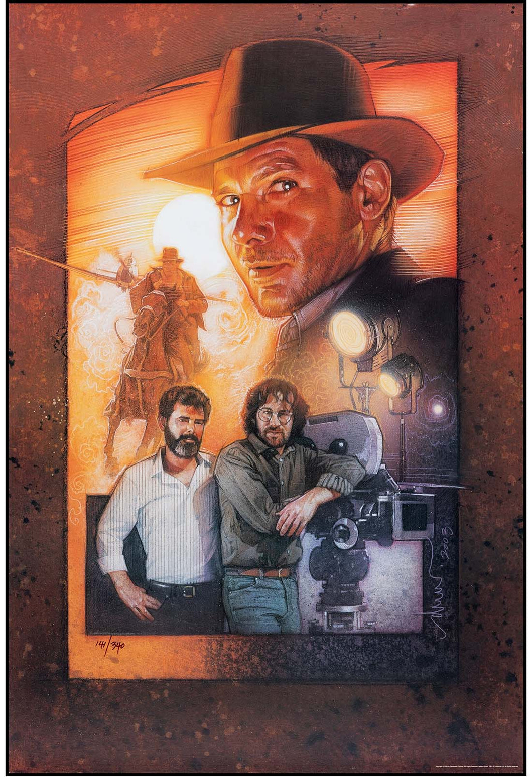 Indiana Jones Trilogy by Drew Struzan 140/340 Screen Print Movie Art Poster