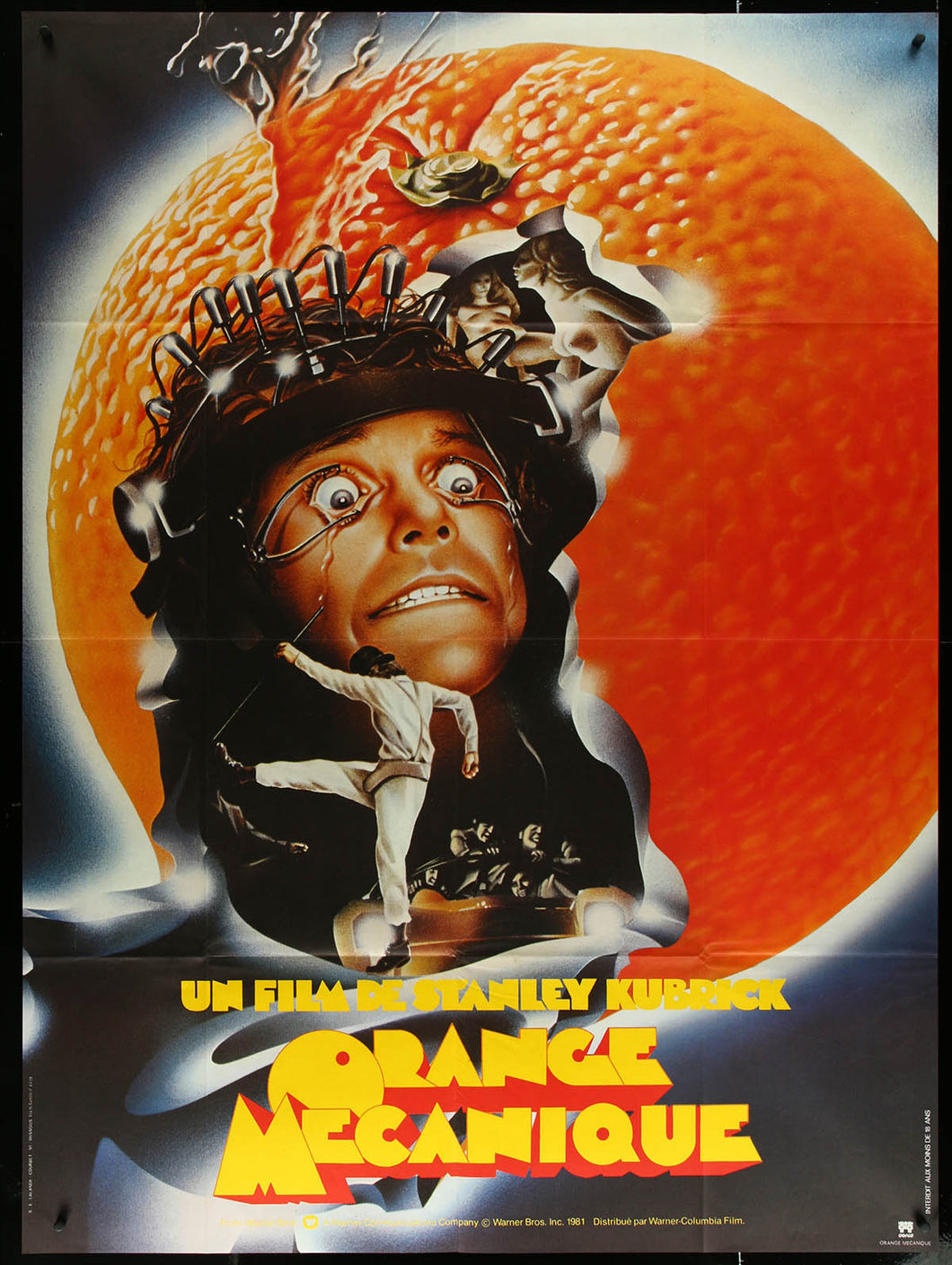 Clockwork Orange French 1p R1982 Folded Movie Poster 46