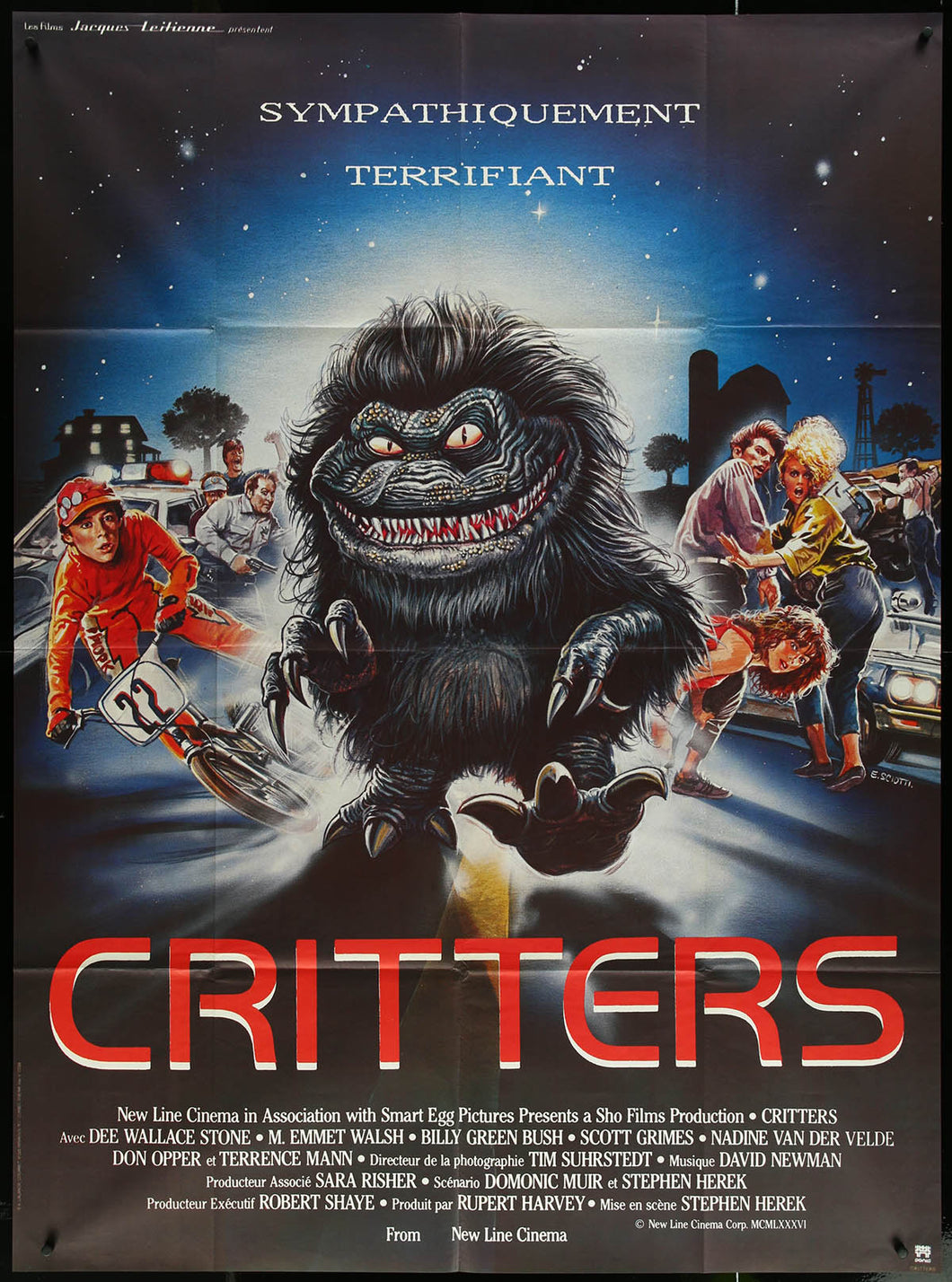 CRITTERS by Enzo Sciotti French 1p Folded Original Poster