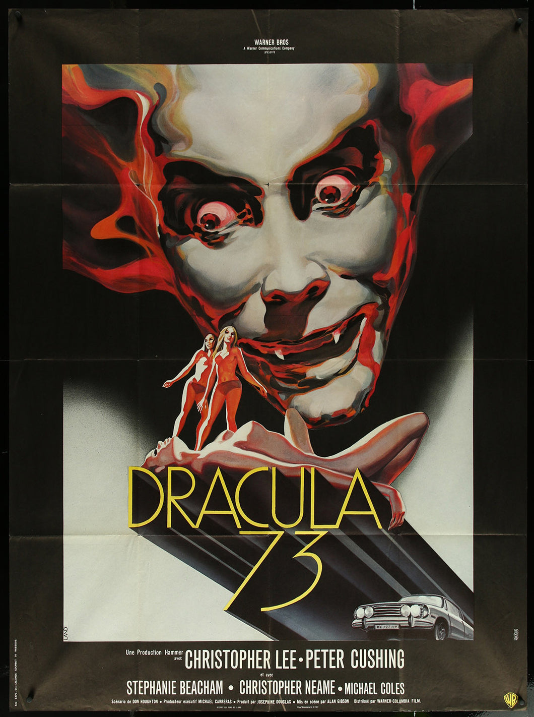 Dracula A.D. by Michel Landi French 1p Grande Folded Original Movie Poster 45.75