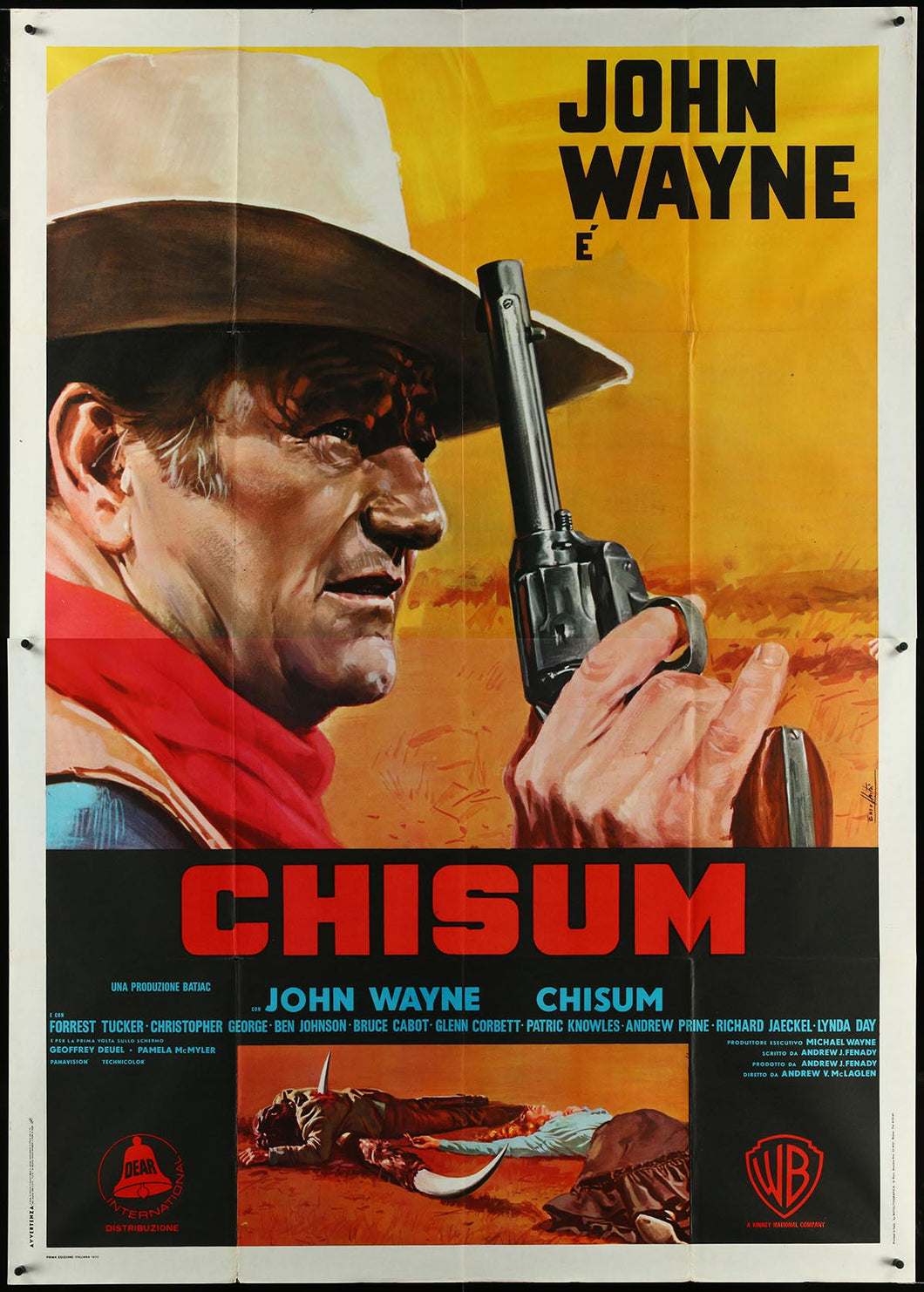 Chisum by Enzo Nistri Italian 2p Folded Original Movie Poster, 55