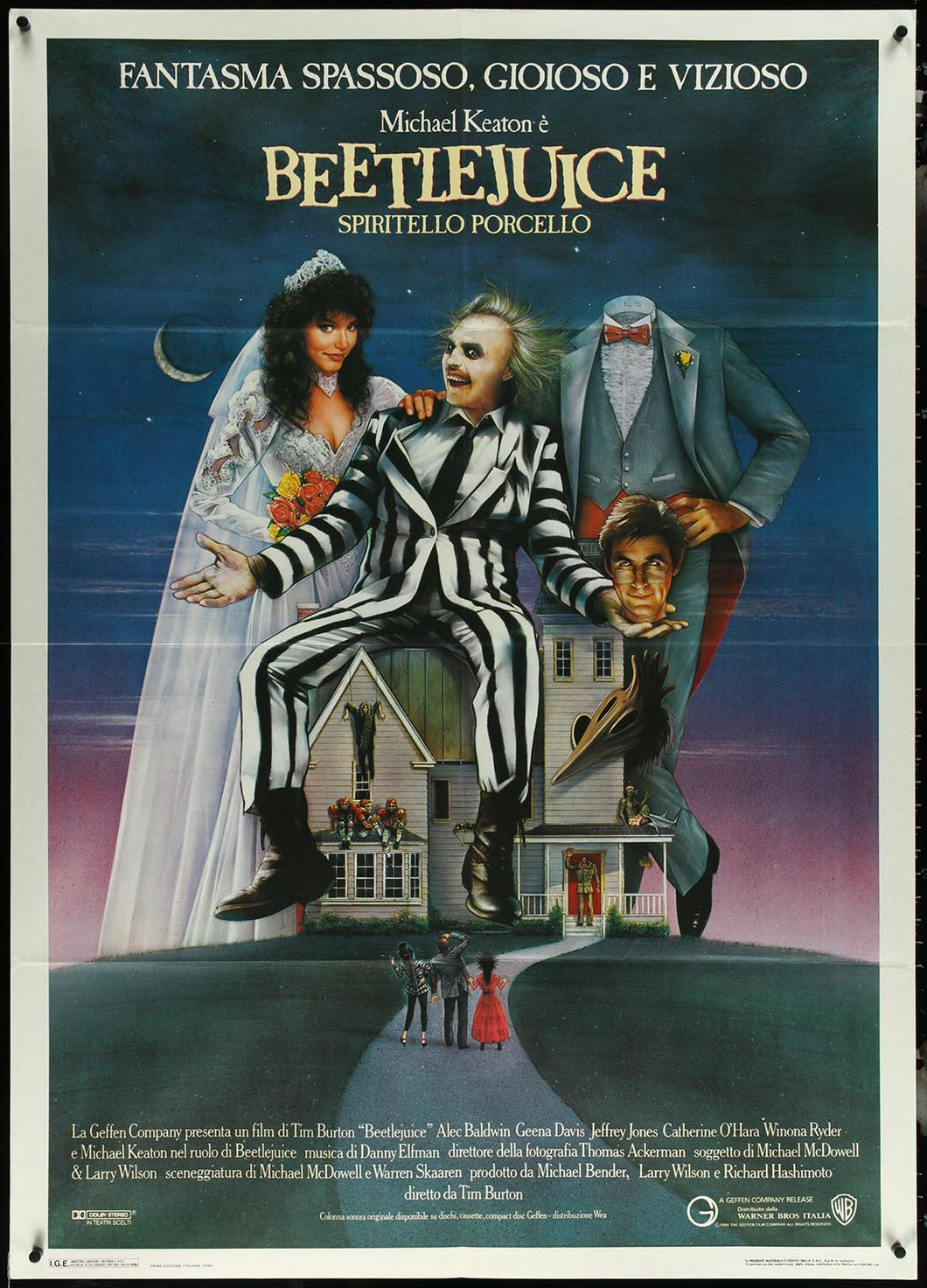 Beetlejuice by Carl Ramsey Italian 1p Original Movie Poster 39