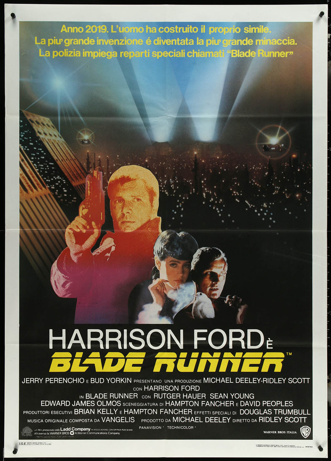 Blade Runner Italian 1p Folded Original Movie Poster 39