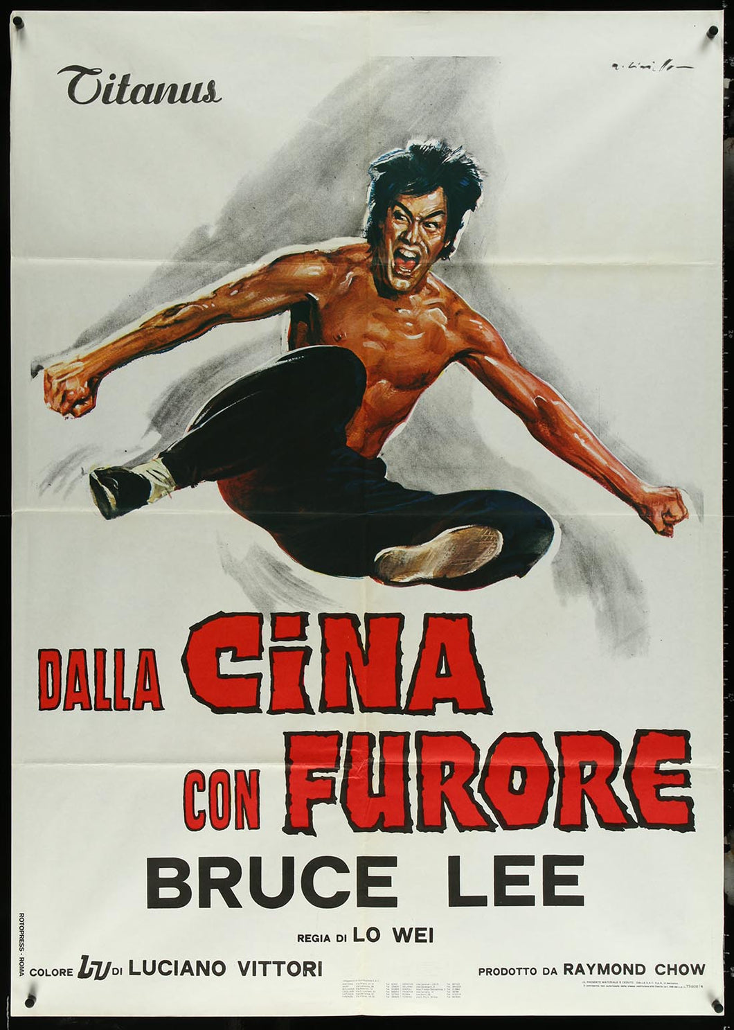 Fist of Fury (The Chinese Connection) by Averardo Ciriello Italian 1p Folded Poster