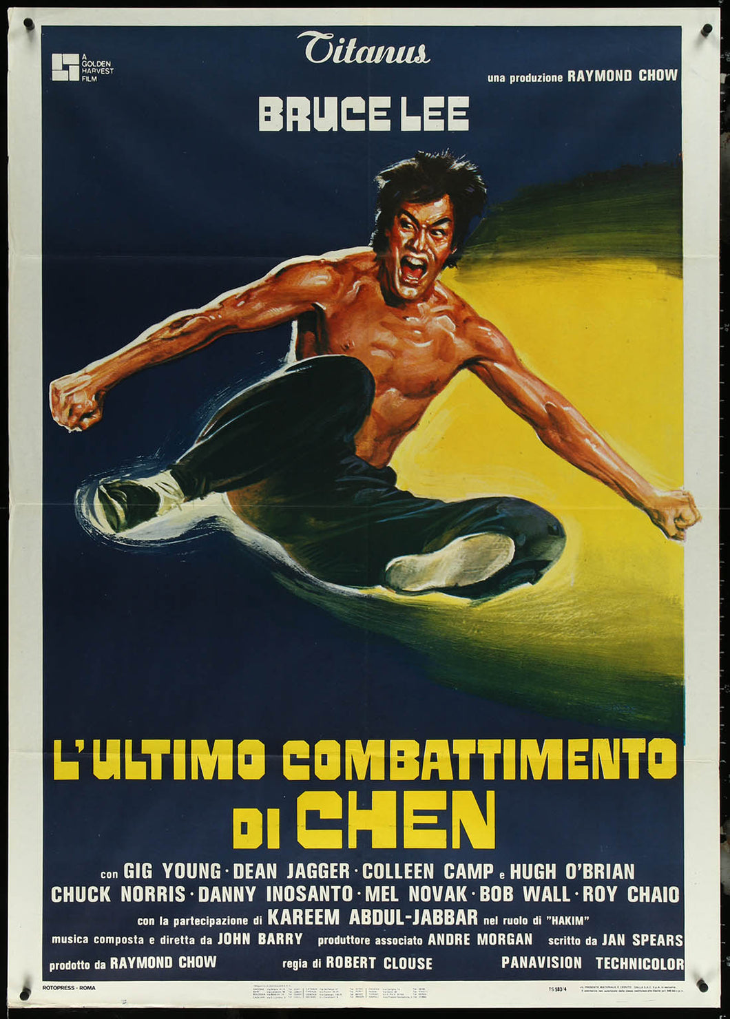 Game of Death Italian 1p Folded Original Movie Poster Bruce Lee 39