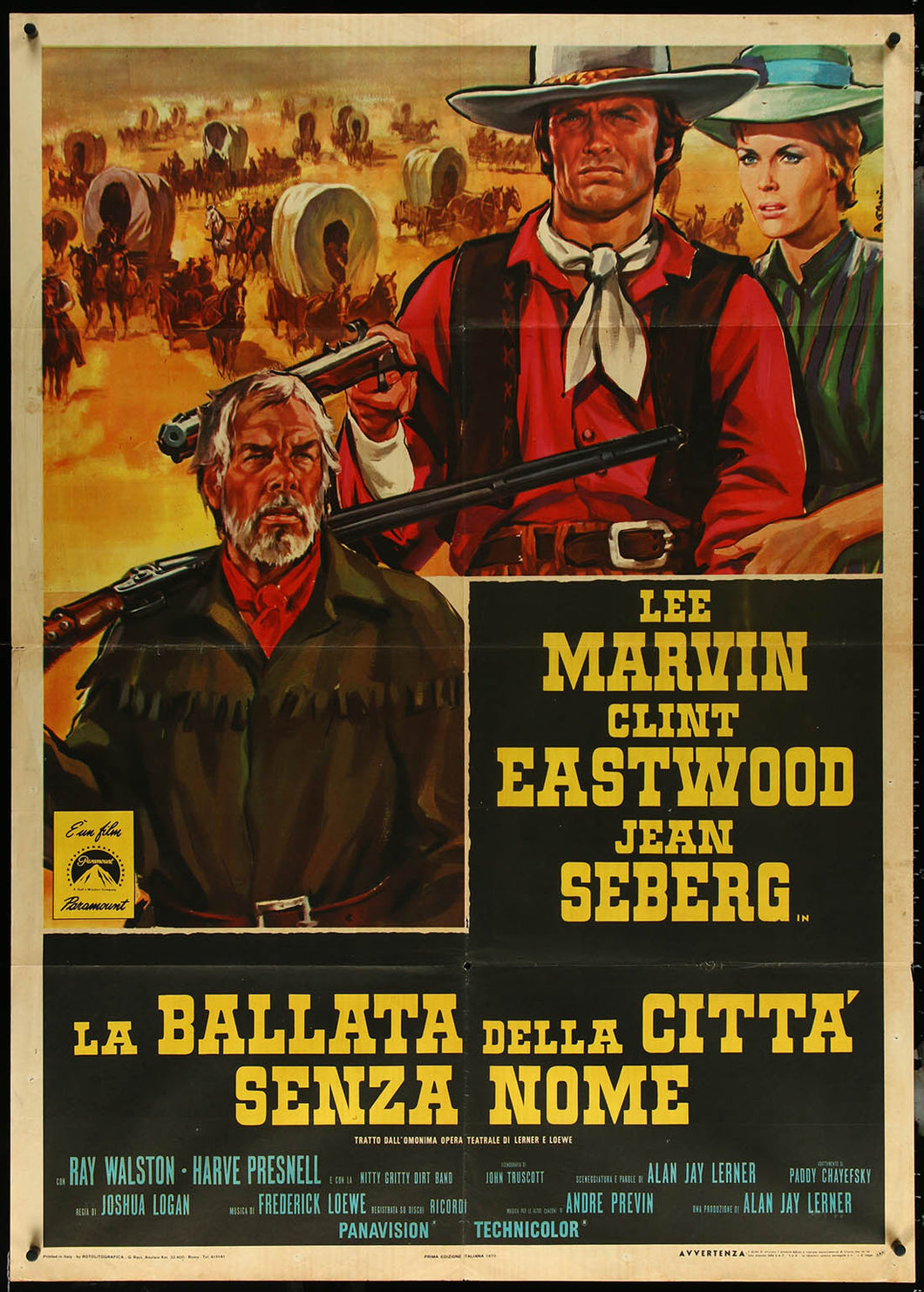 Paint Your Wagon by Mauro Colizzi Italian 1p Folded Movie Poster