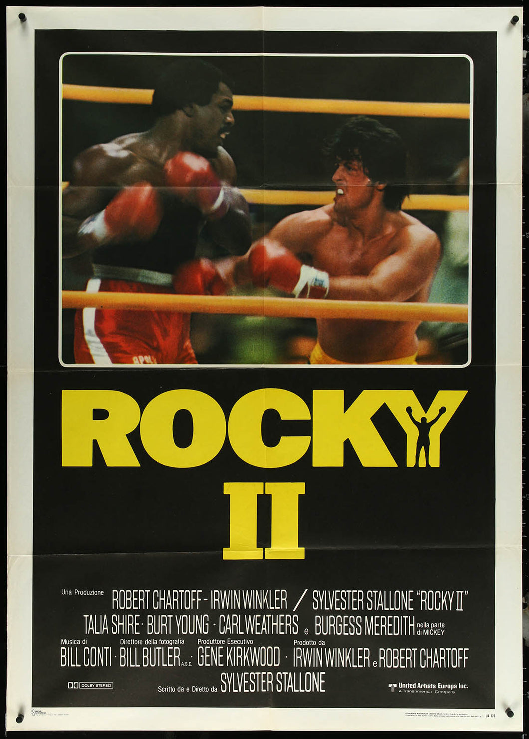 ROCKY II Italian 1p Folded Original Movie Poster 39