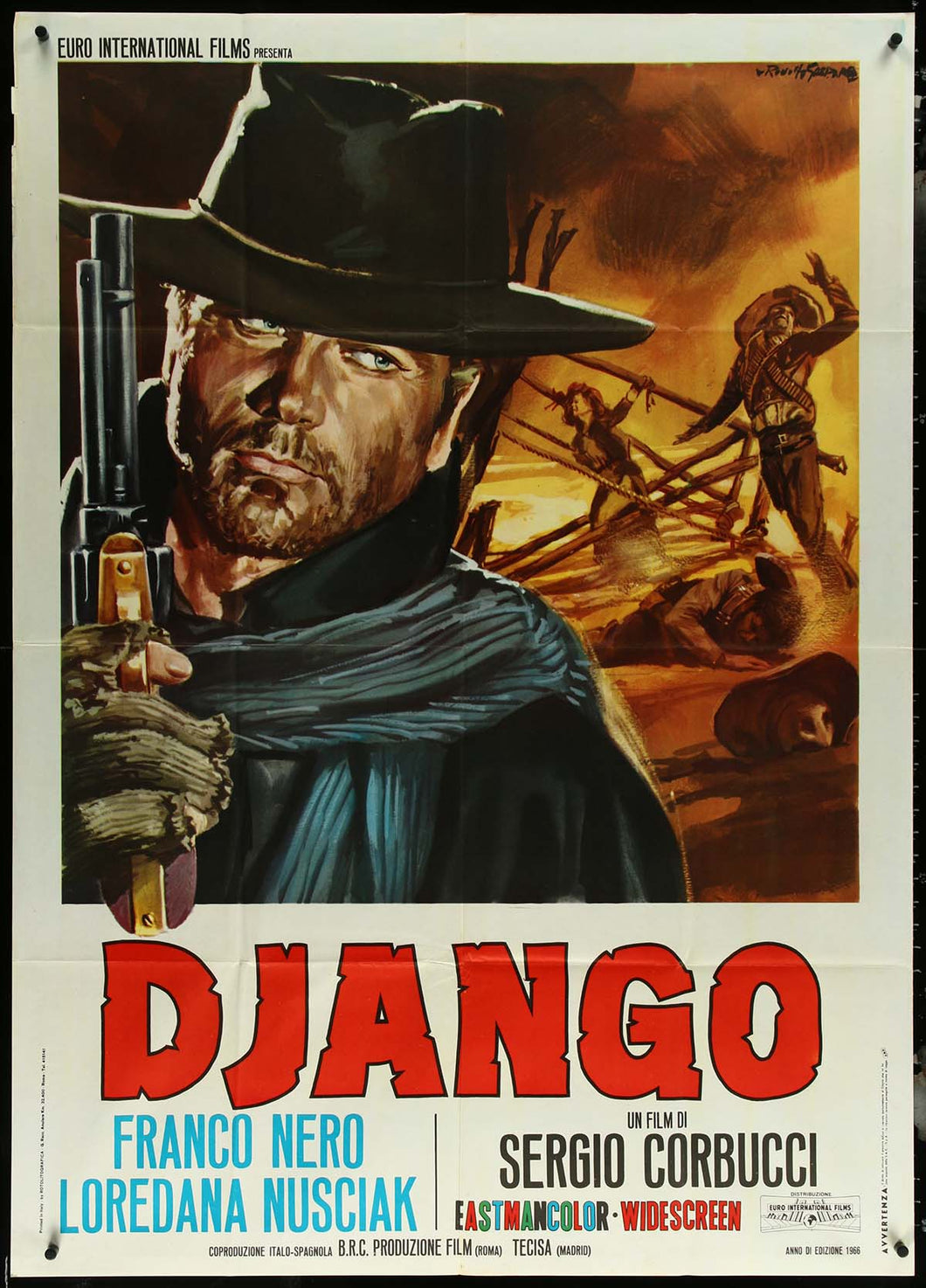 Django by Rodolfo Gasparri Italian 1p R1970s Folded Original Movie Poster