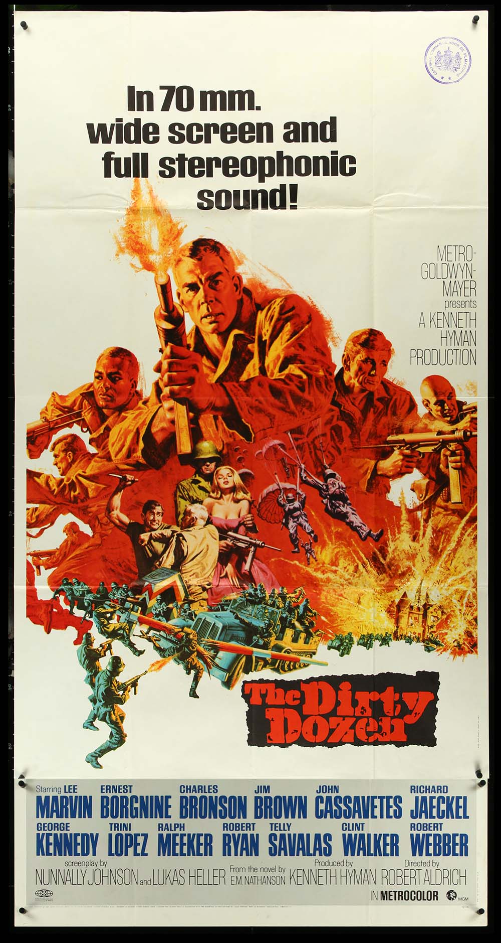 Dirty Dozen by Frank McCarthy 3sh Folded Theatrical Six-Sheet Poster