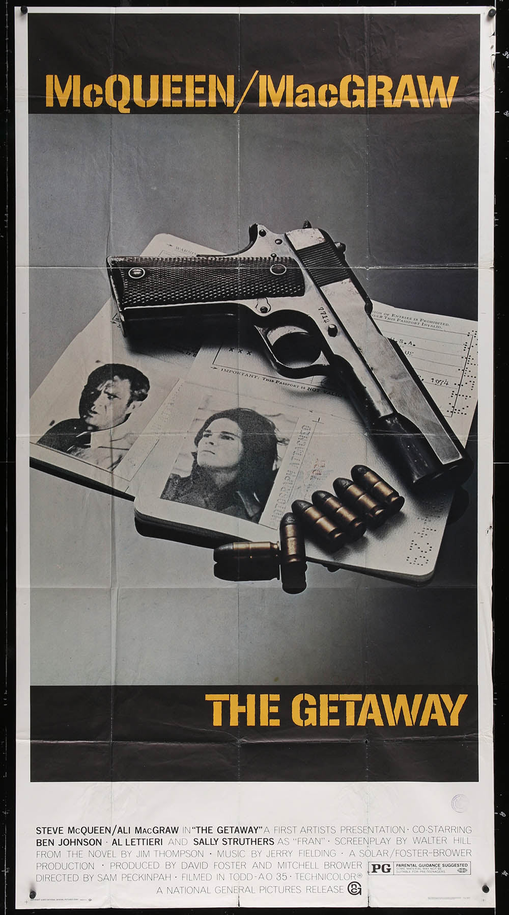 THE GETAWAY 3sh Folded Original Movie Poster 41