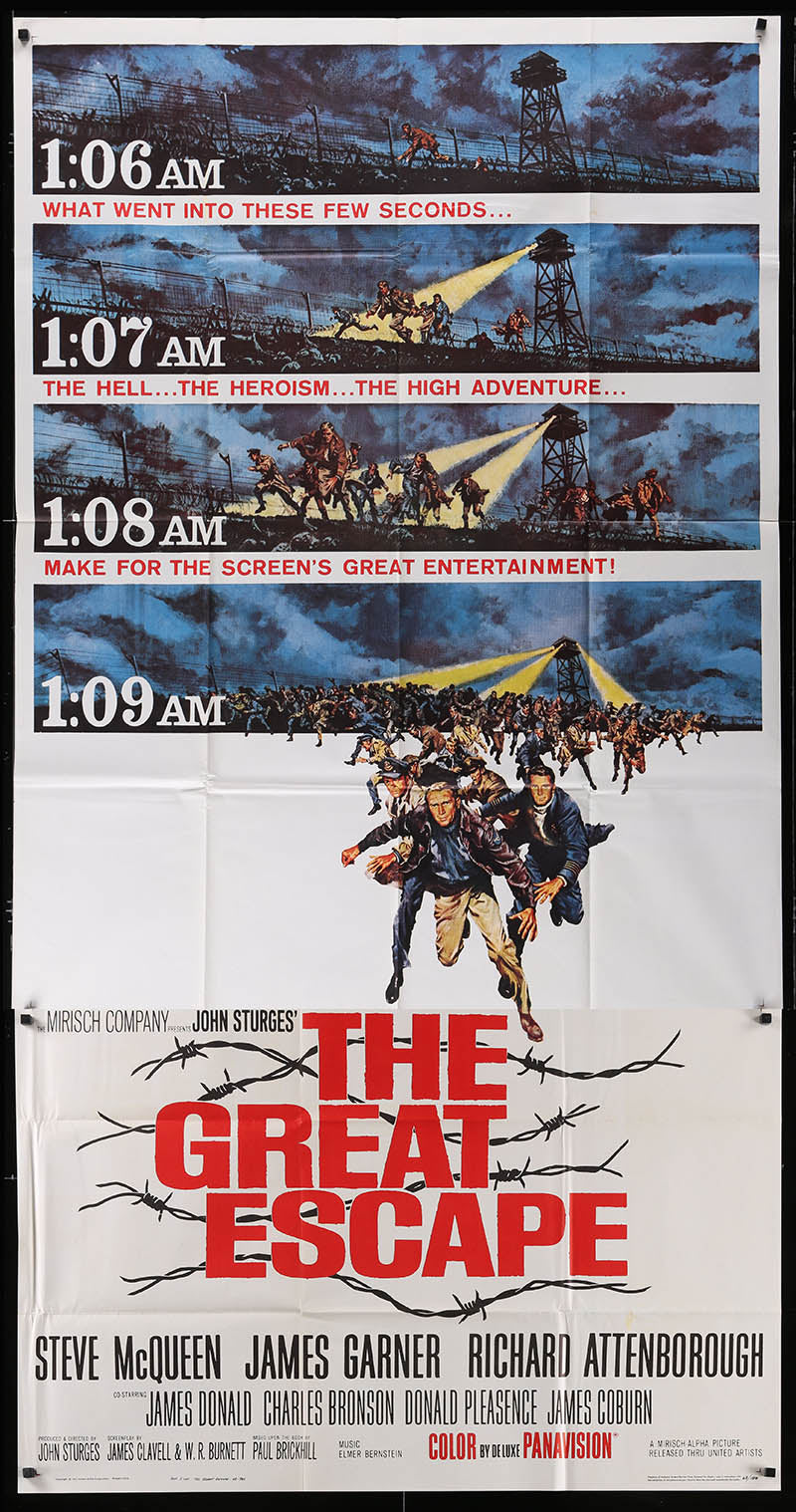 The Great Escape by Frank McCarthy 3sh Folded Theatrical Three-Sheet Poster