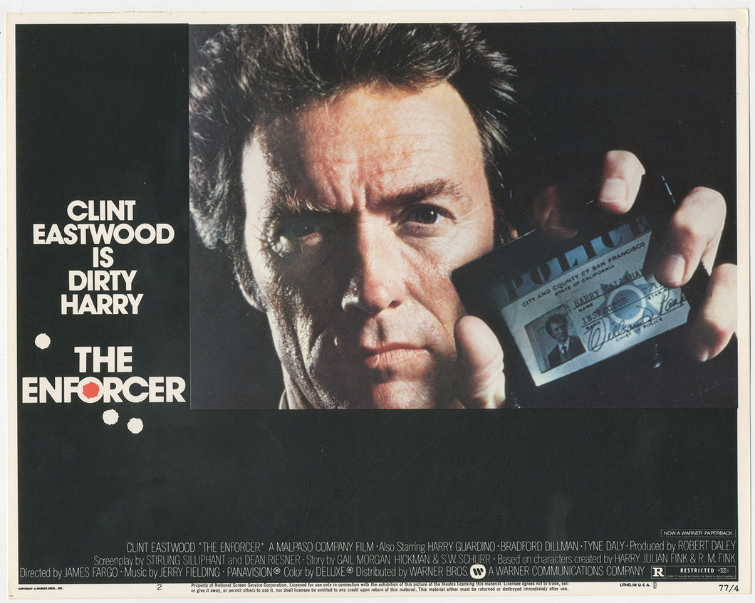 The Enforcer Original Vintage #2 Lobby Card Clint Eastwood Dirty Harry