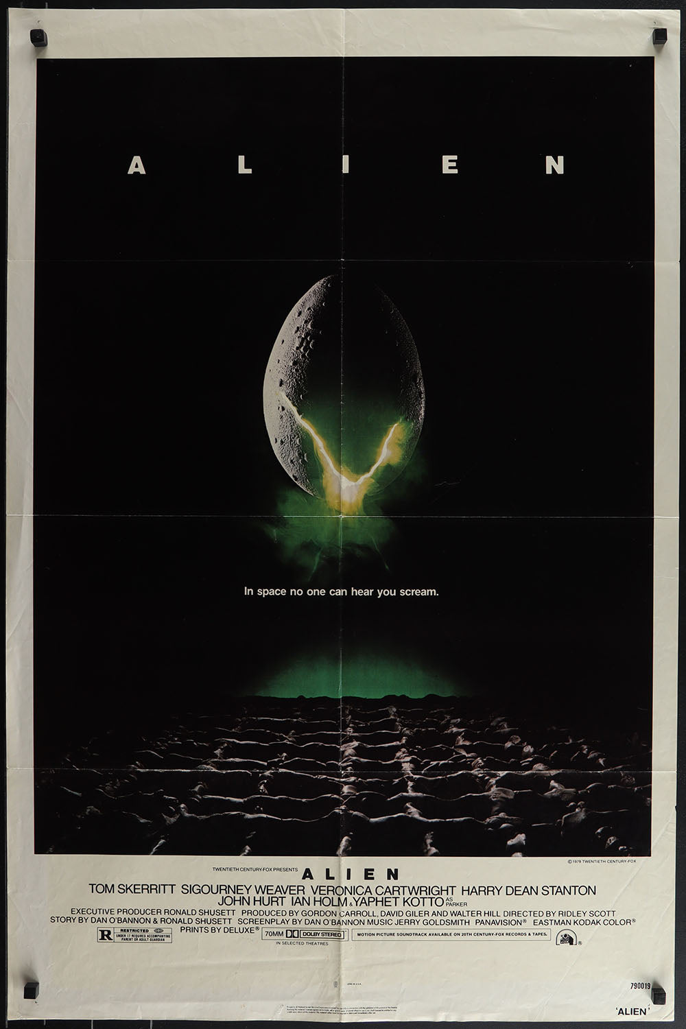 Alien by Steve Frankfurt & Philip Gips 1sh Original Folded Movie Poster