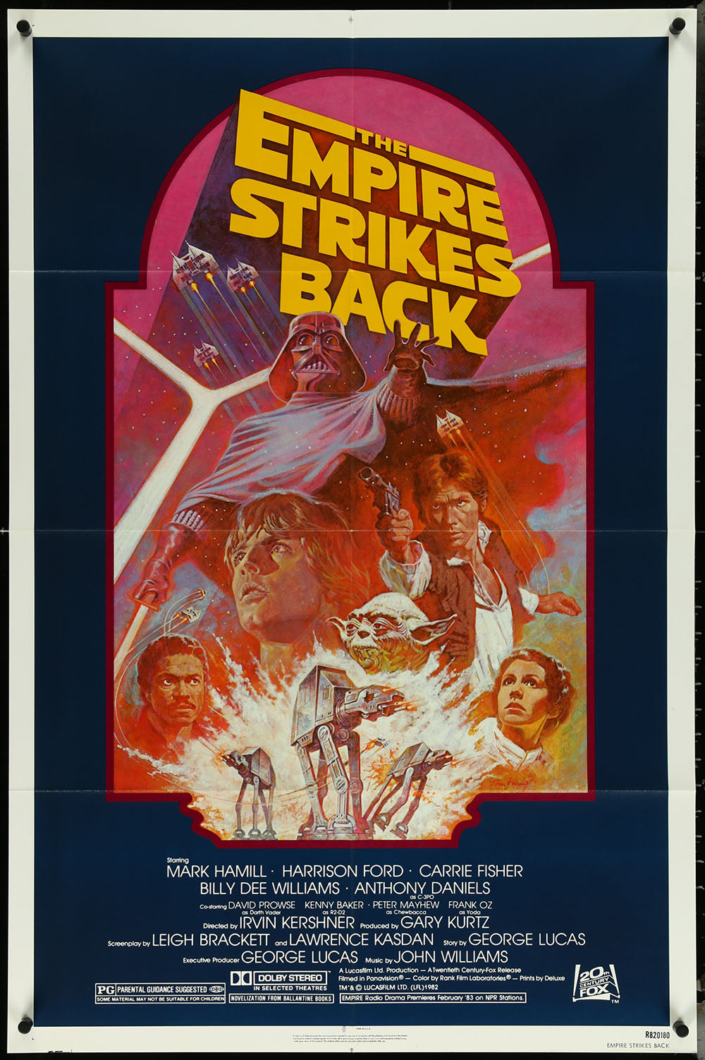 Star Wars The Empire Strikes Back NSS Style R1982 by Tom Jung 1sh Folded Movie Poster