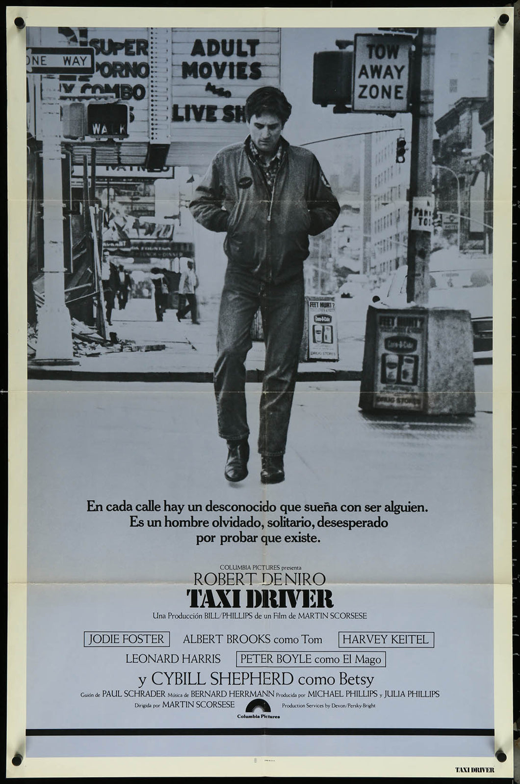 TAXI DRIVER Spanish 1sh Folded Original Movie Poster 27