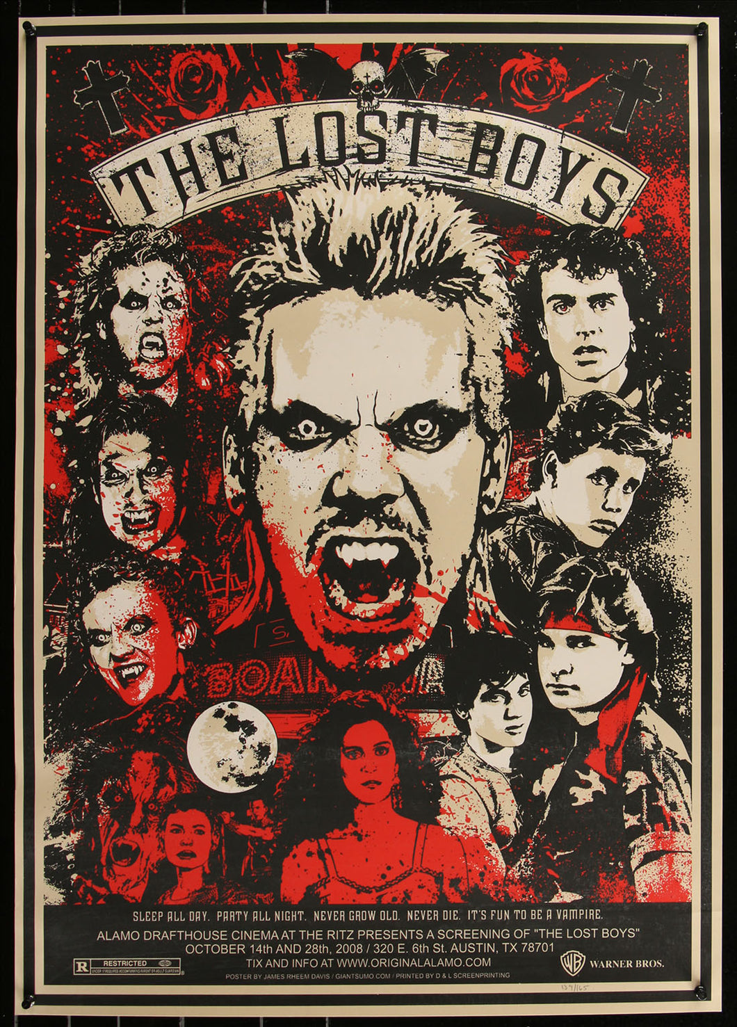 The Lost Boys by James Rheem Davis139/165 Screen Print Movie Art Poster Mondo