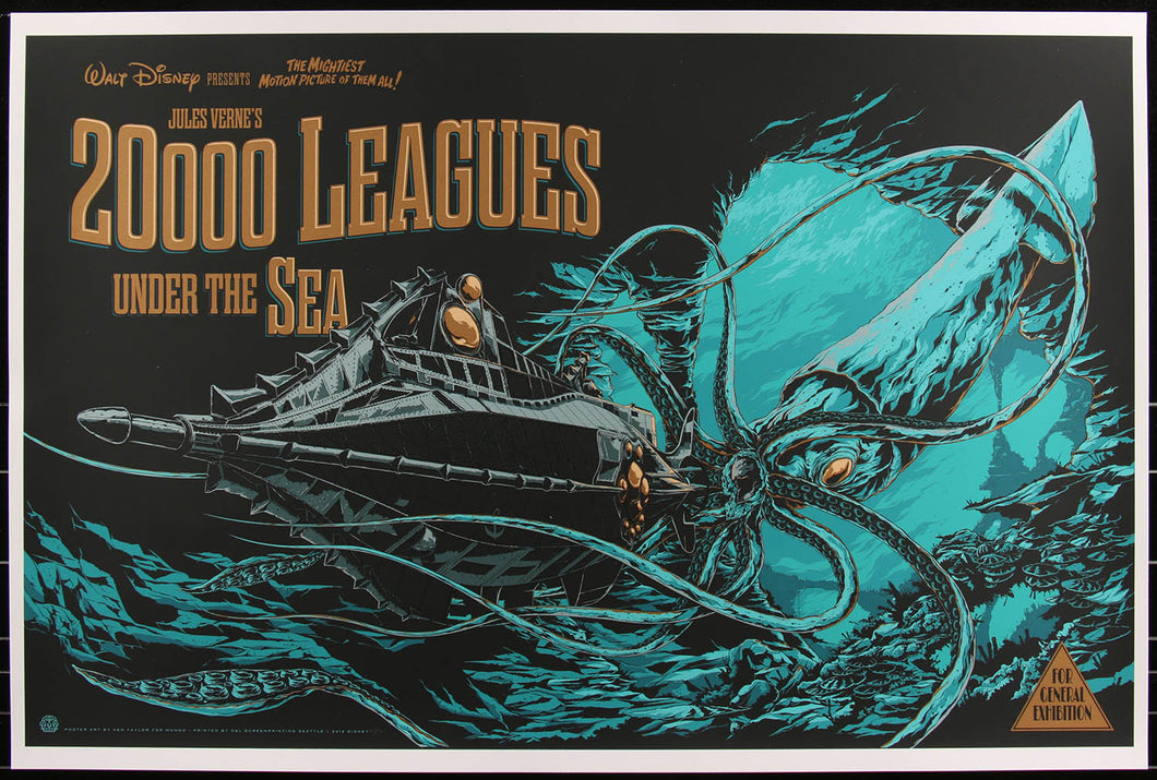 20,000 Leagues Under the Sea by Ken Taylor 16/390 Movie Art Poster Print Mondo