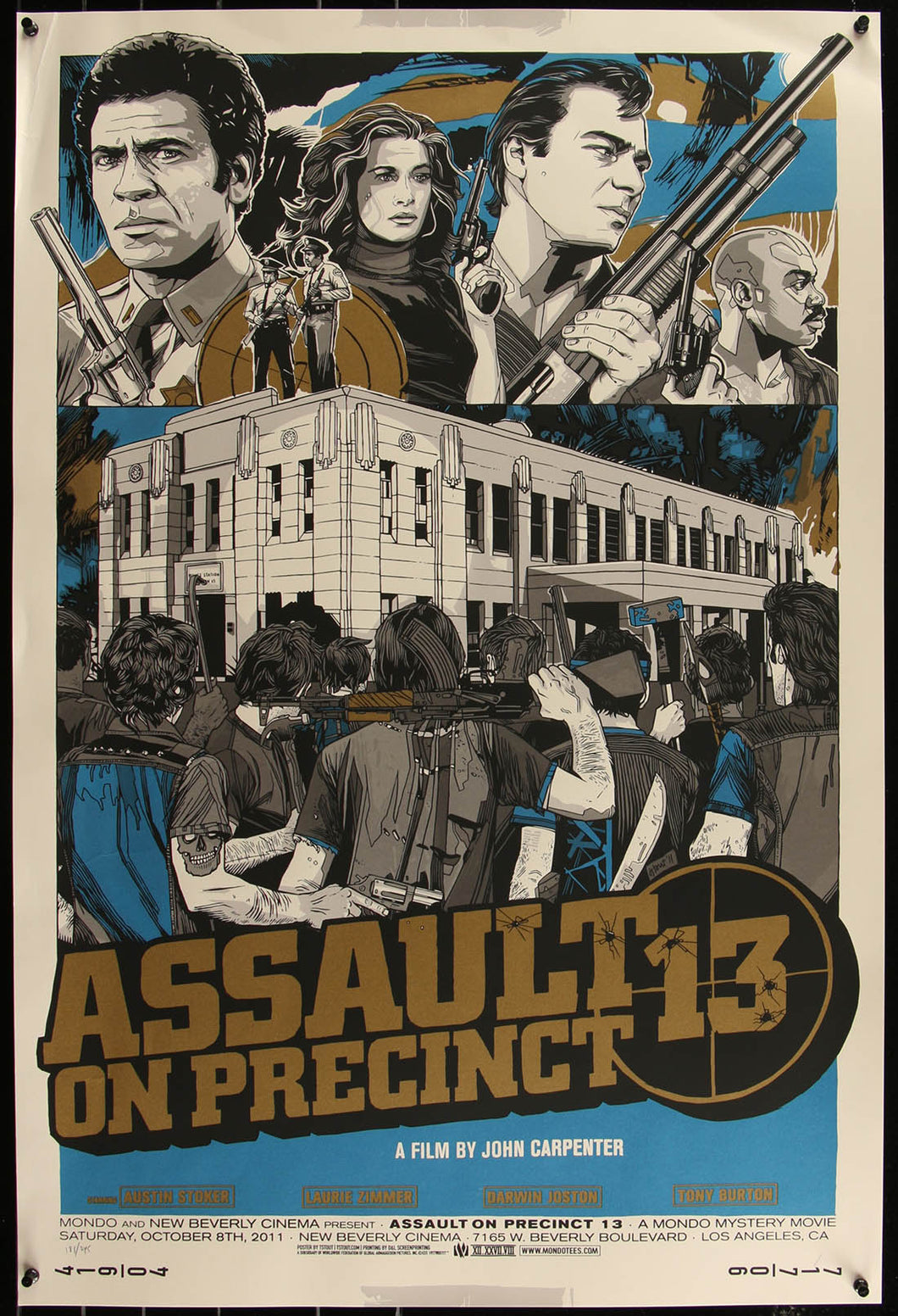 Assault on Precinct 13 (Variant) by Tyler Stout 181/245 Screen Print Movie Poster Mondo