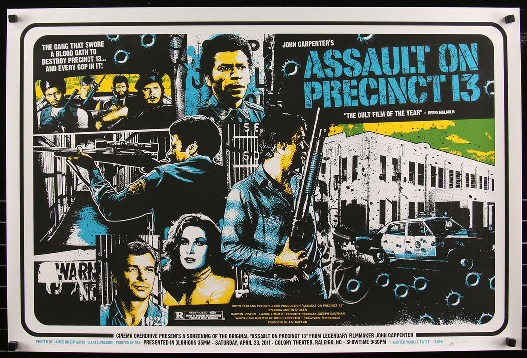 Assault on Precinct 13 by James Rheem Davis 11/50 Screen Print Movie Art Poster