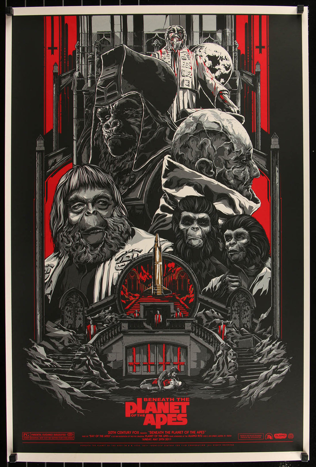 Beneath the Planet of the Apes (Variant) by Ken Taylor 83/100 Screen Print Movie Art Poster