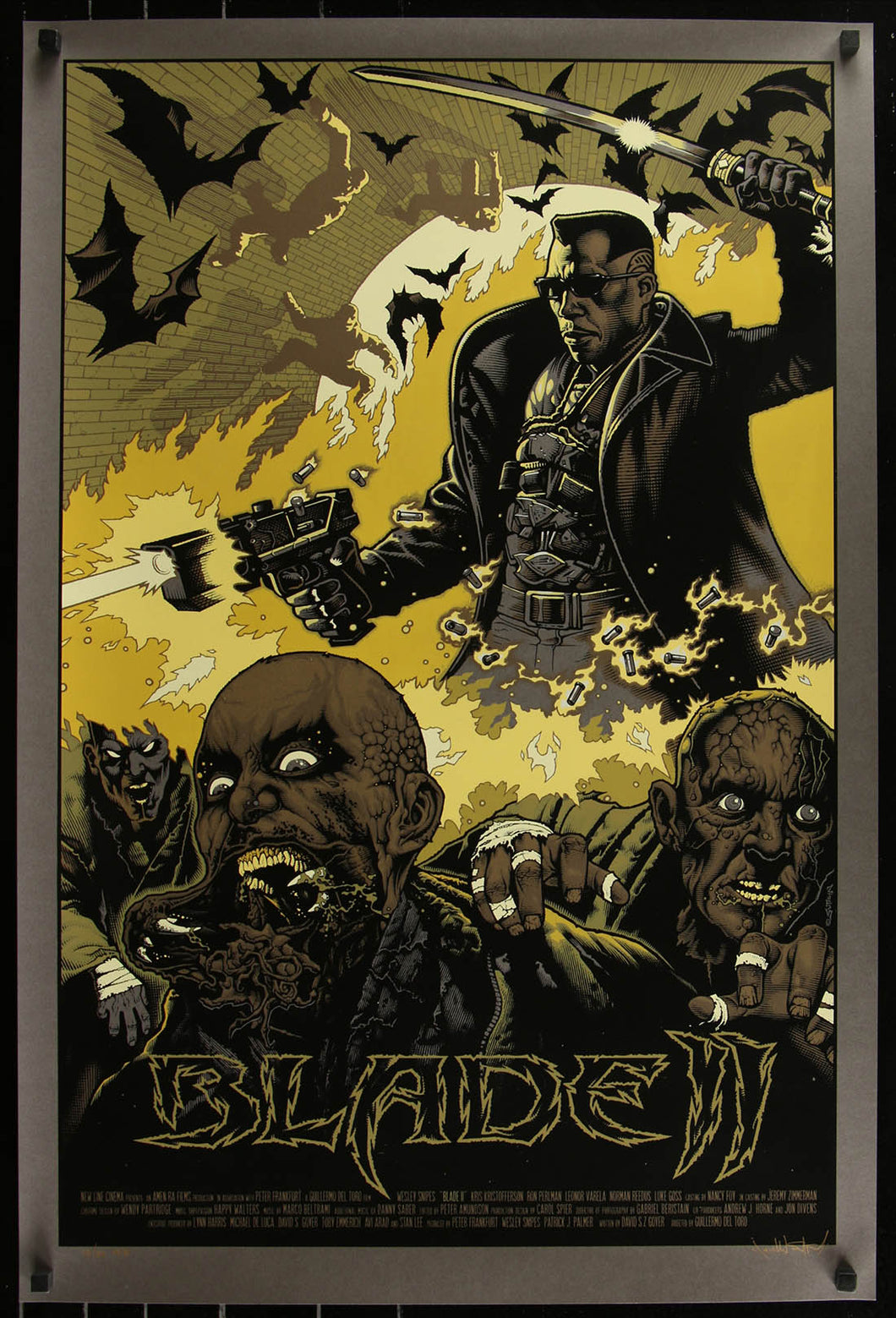 Blade II (Green Edition) by Mike Sutfin AP 16/20 Screen Print Movie Poster Mondo