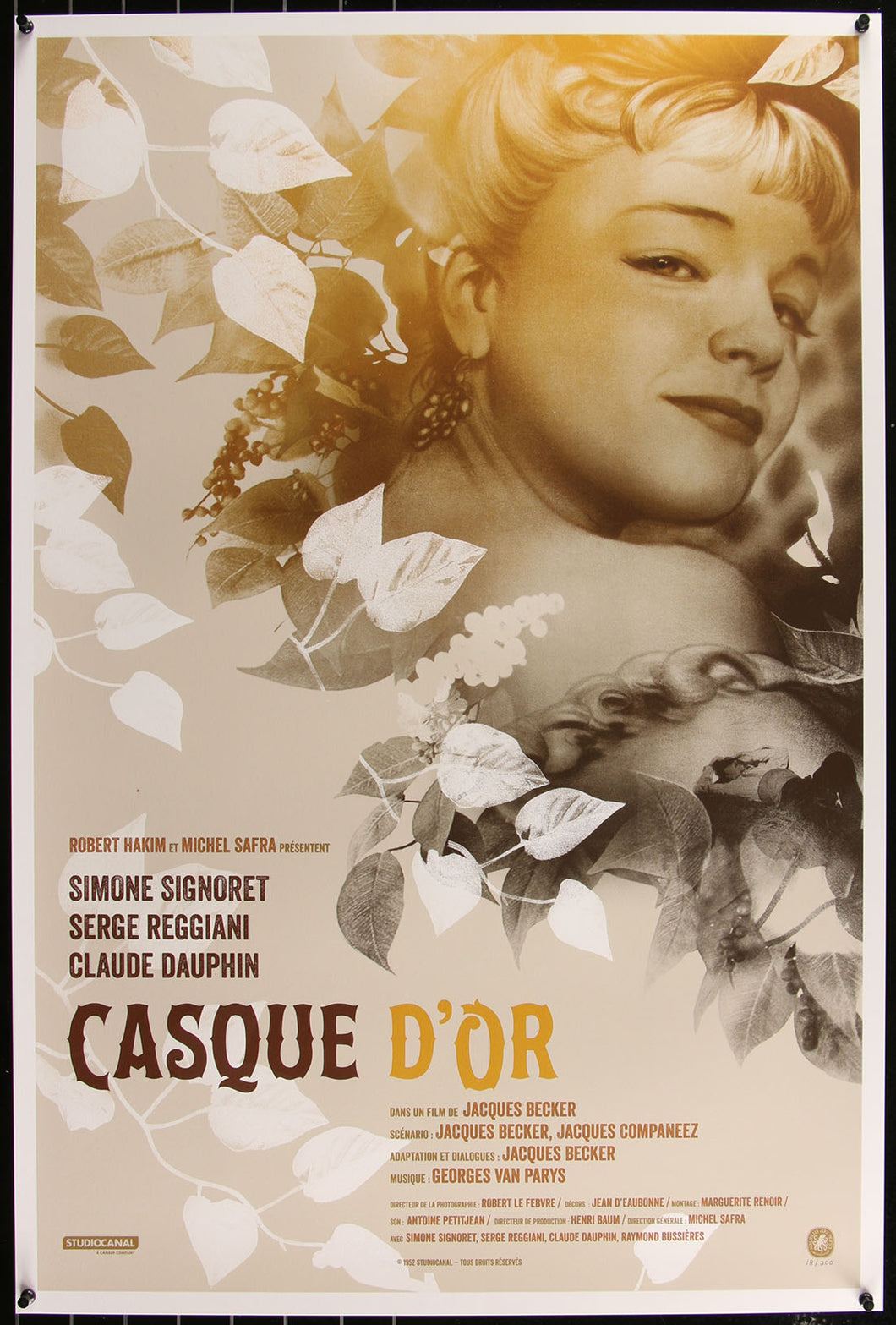 Casque D'Or by Greg Ruth 18/100 Regular, Screen Print Movie Art Poster