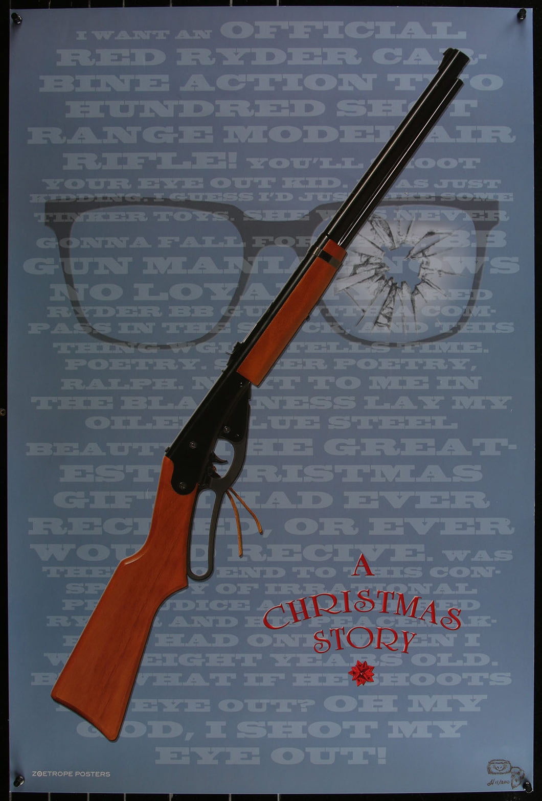 A Christmas Story by Henry Villegas 11/200 Screen Print Movie Art Poster