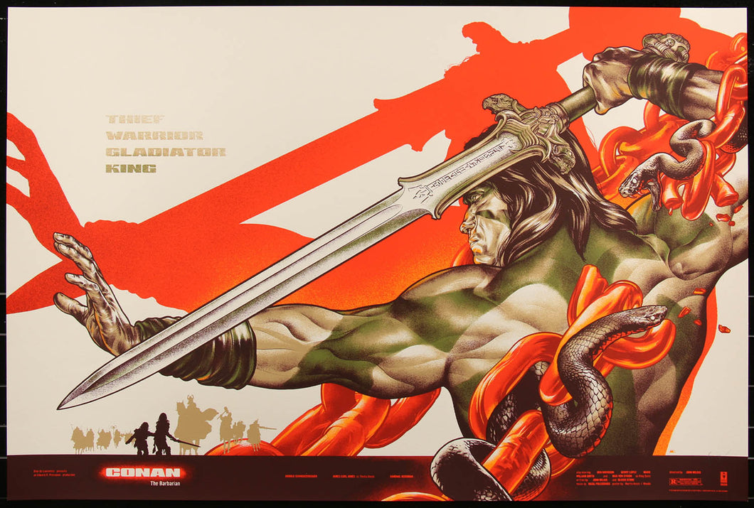 Conan the Barbarian (Regular) by Martin Ansin 105/450 Screen Print Movie Poster Mondo