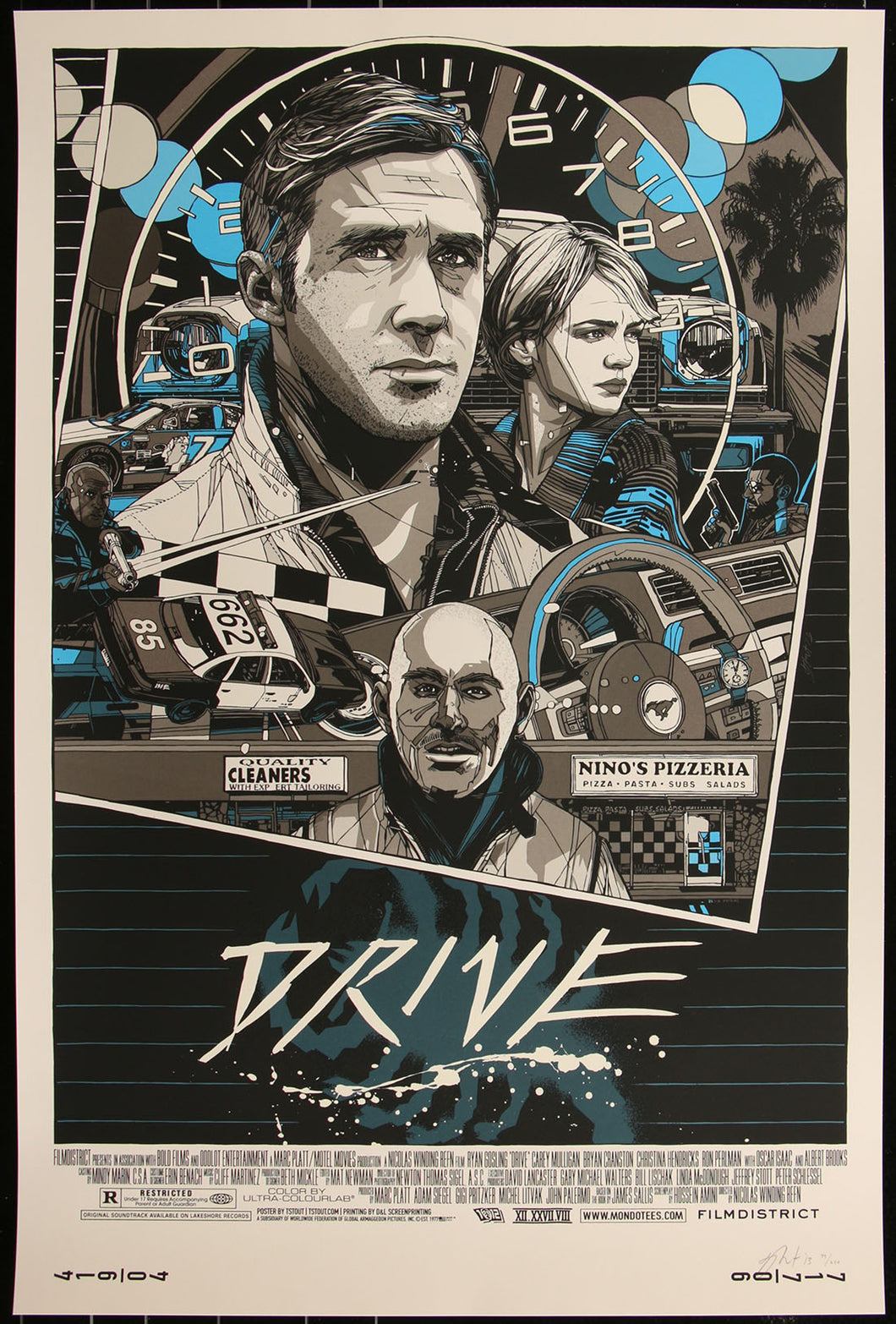 Drive (Variant) by Tyler Stout 44/250 Screen Print Movie Art Poster Mondo