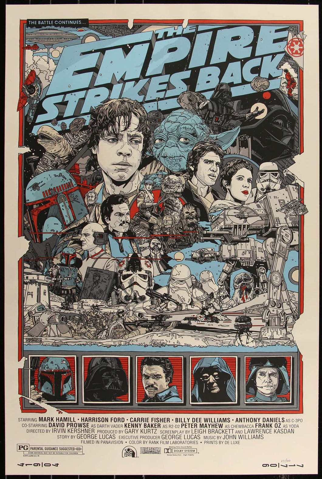 Star Wars The Empire Strikes Back by Tyler Stout Screen Print Movie Poster Mondo